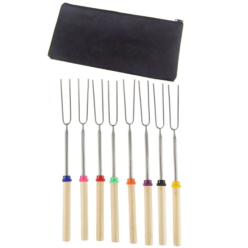 Extendable Marshmallow Roasting Sticks Set of 8 by HitMyNeed