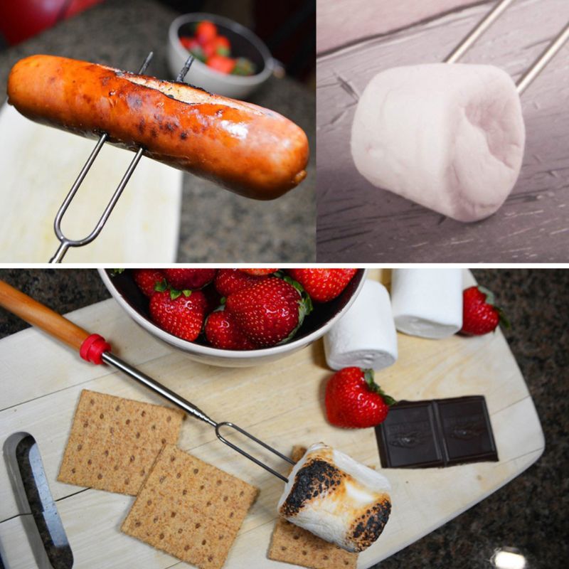 Extendable Marshmallow Roasting Sticks Set of 8 by HitMyNeed
