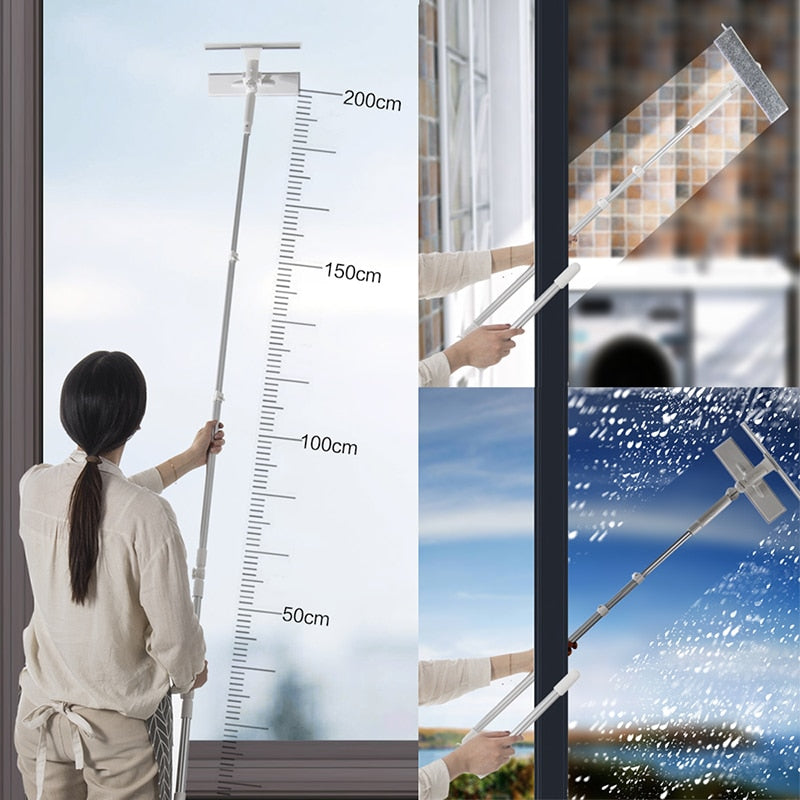 Extendable Window Glass Cleaner with Microfiber Head by HitMyNeed