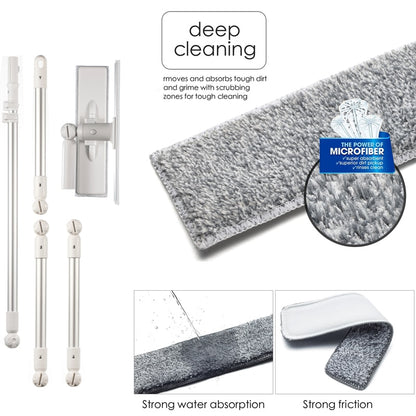 Extendable Window Glass Cleaner with Microfiber Head by HitMyNeed