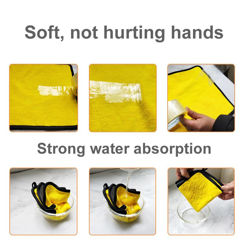 Extra Soft Microfiber Car Cloths Set (3 Pack) by HitMyNeed