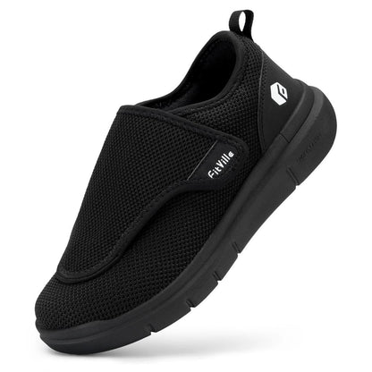Extra Wide Men's Diabetic Orthopedic Walking Shoes style-a-black us-14-x-wide by HitMyNeed