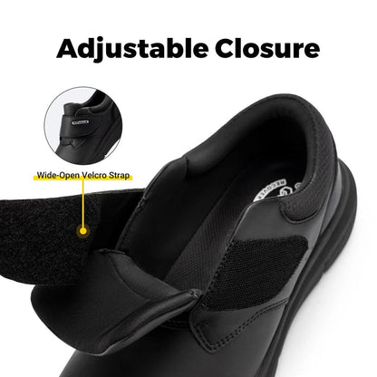 Extra Wide Men's Leather Diabetic Walking Shoes by HitMyNeed