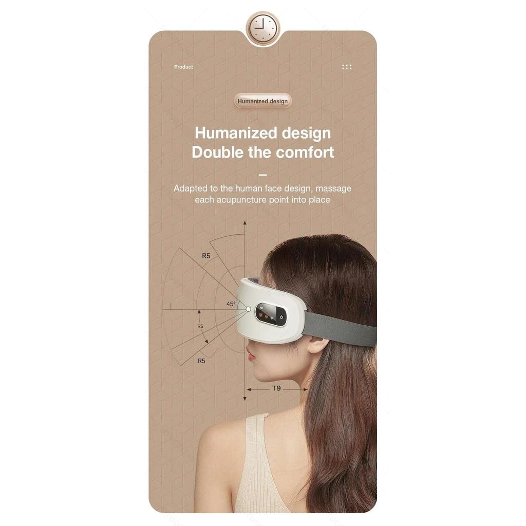 Eye Massager Mask with Heat, Vibration & Bluetooth Music by HitMyNeed