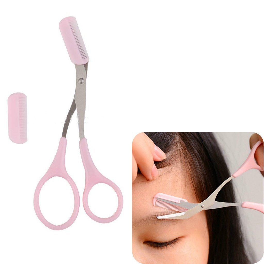 Eyebrow Scissors Trimmer with Comb Attachment by HitMyNeed