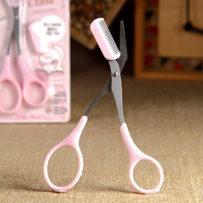 Eyebrow Trimmer Scissors with Detachable Comb Set by HitMyNeed