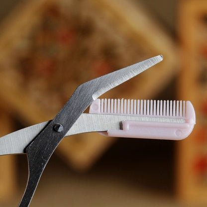Eyebrow Trimmer Scissors with Detachable Comb Set by HitMyNeed