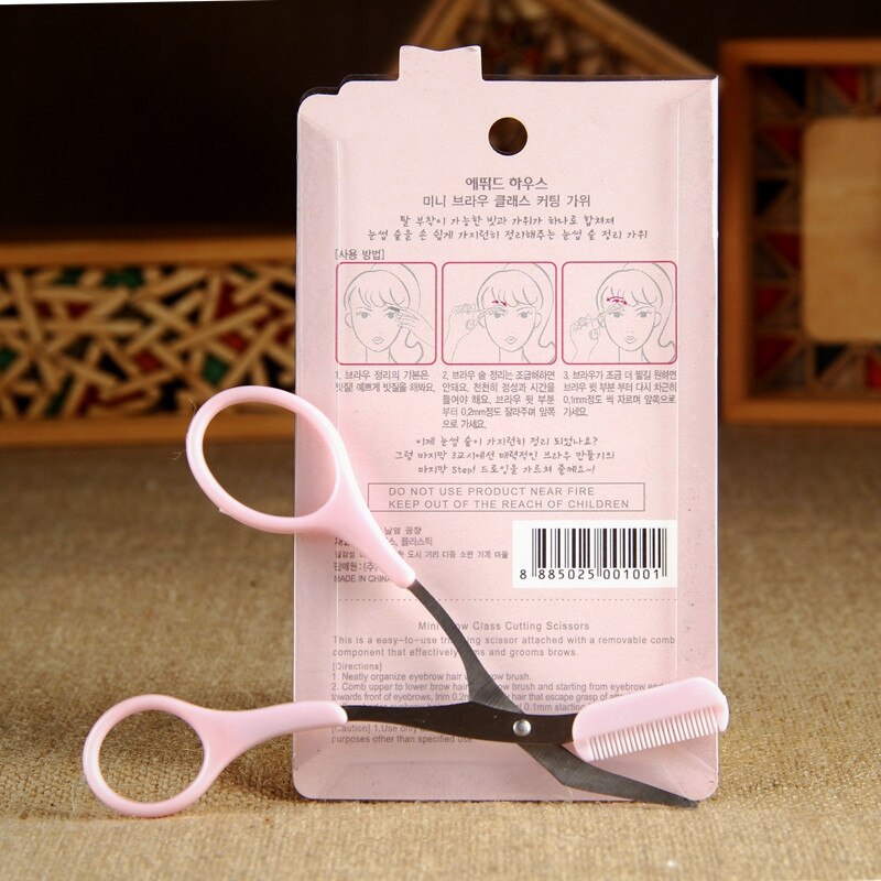 Eyebrow Trimmer Scissors with Detachable Comb Set by HitMyNeed