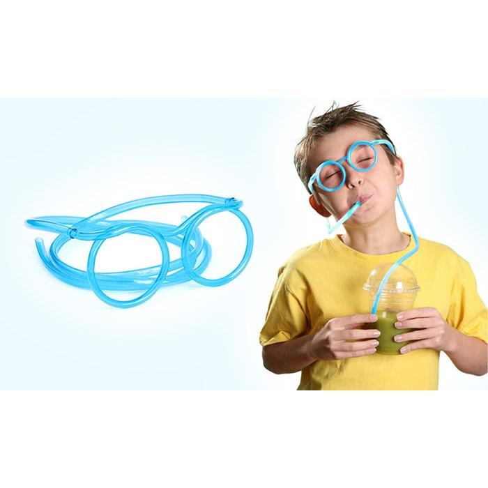 Eyeglasses Shaped Long Plastic Drinking Straw by HitMyNeed