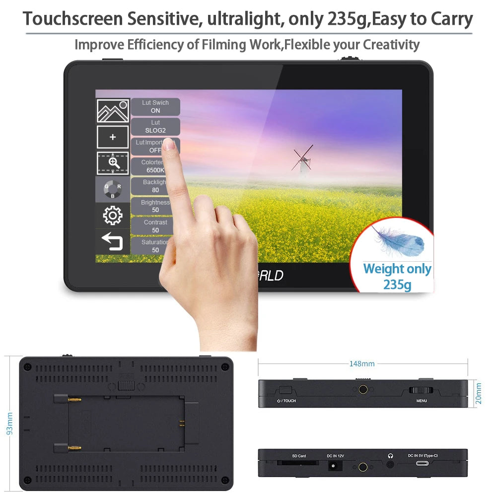 F6 Plus V2 6" DSLR Field Monitor with Touch & 3D LUT by HitMyNeed