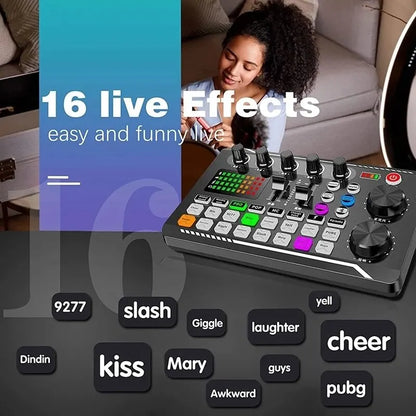 F998 Podcast Sound Card & BM800 Mic Studio Kit by HitMyNeed