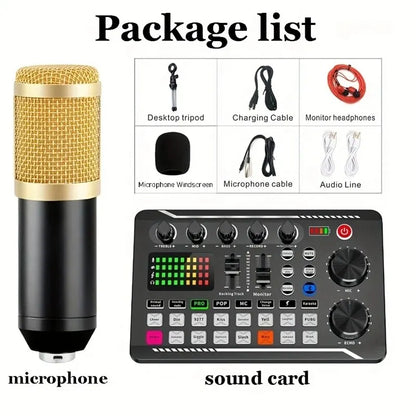 F998 Podcast Sound Card & BM800 Mic Studio Kit by HitMyNeed