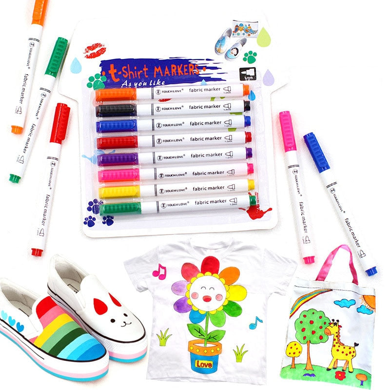 Fabric Marker Pens Set for Clothes and DIY Crafts by HitMyNeed