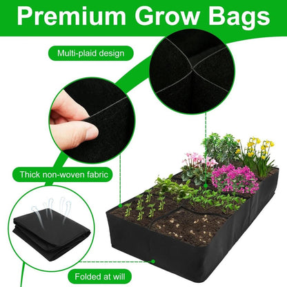 Fabric Raised Garden Bed with 4 or 8 Grids by HitMyNeed