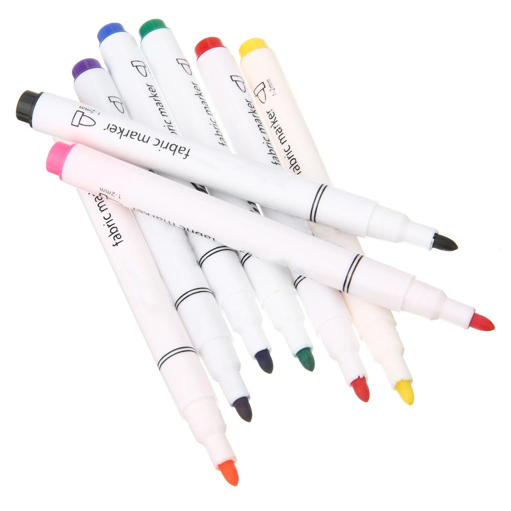 Fabric T-Shirt Marker Pens Set, 8 Vibrant Colors by HitMyNeed