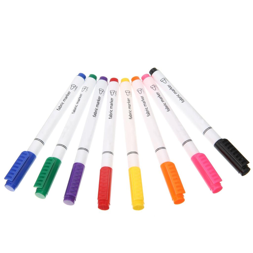 Fabric T-Shirt Marker Pens Set, 8 Vibrant Colors by HitMyNeed