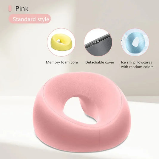Face Down Desk Nap Pillow Memory Foam Headrest pink by HitMyNeed