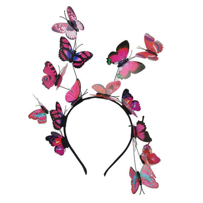 Fairy Wreath Butterfly Headband for Women pink by HitMyNeed