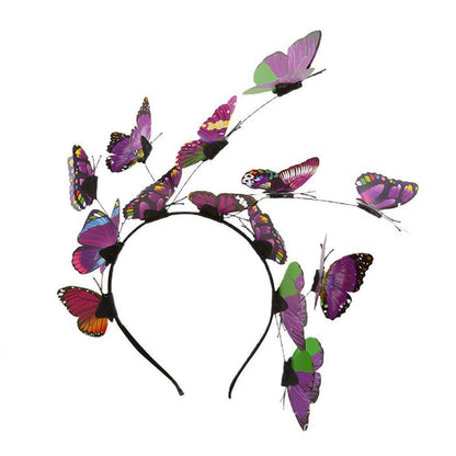 Fairy Wreath Butterfly Headband for Women purple by HitMyNeed