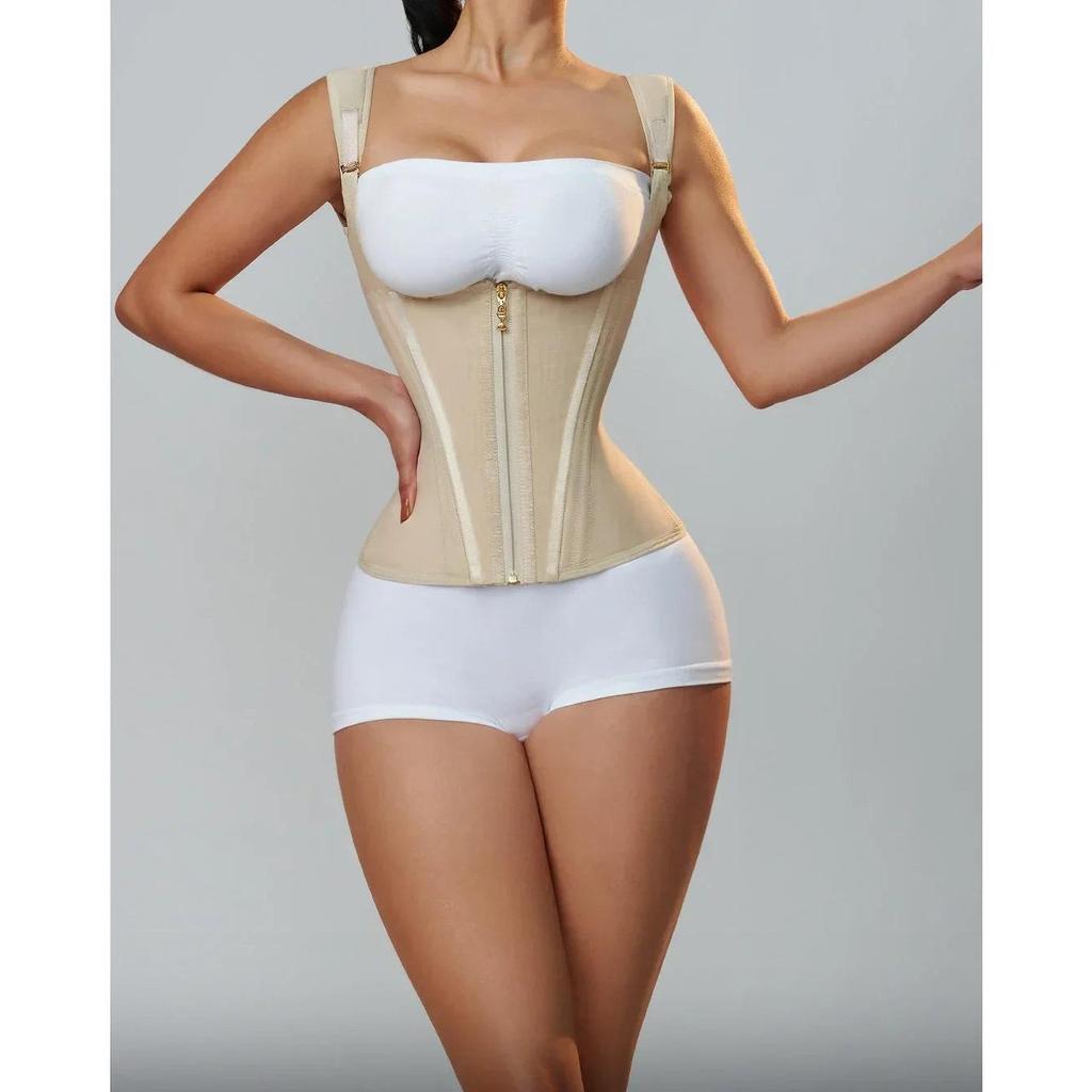 Fajas Colombianas Double Compression Waist Trainer Vest beige m by HitMyNeed