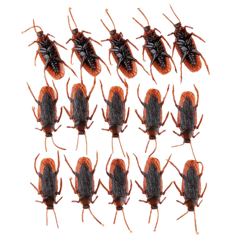 Fake Cockroaches Prank Toy Set (10 Pieces) by HitMyNeed
