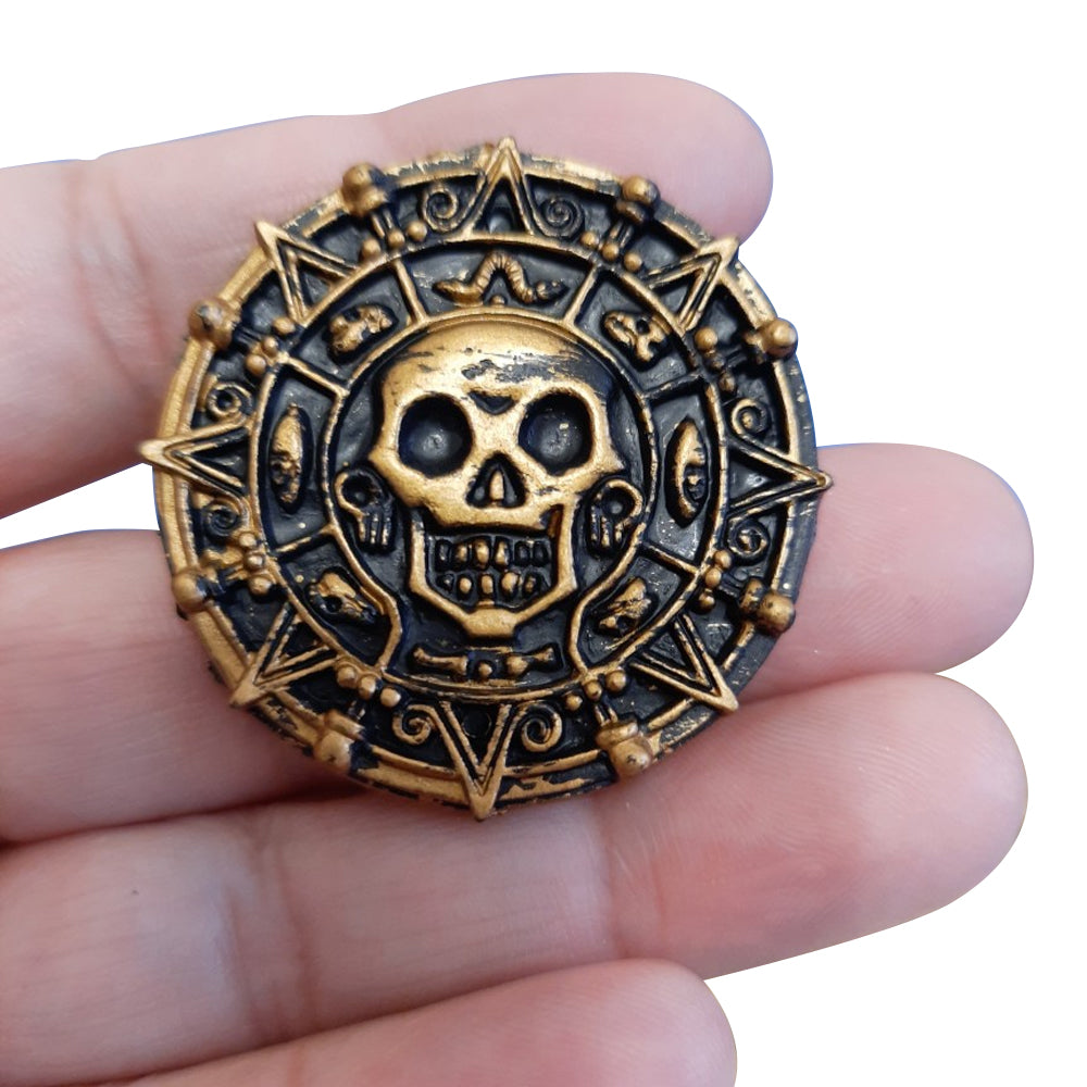 Fake Pirate Coins Set of 10 - Bronze Plastic Props by HitMyNeed