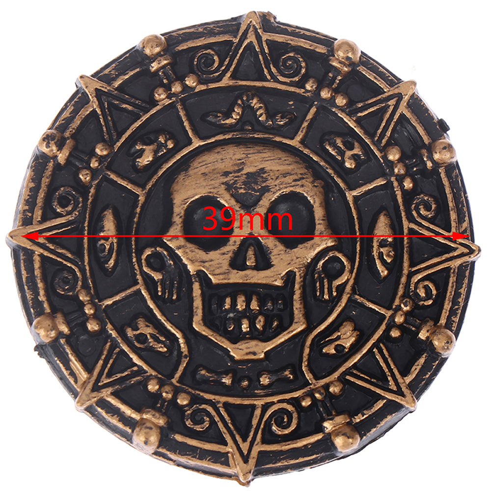 Fake Pirate Coins Set of 10 - Bronze Plastic Props by HitMyNeed