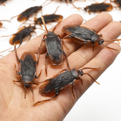Fake Plastic Cockroach Toys Set (100 Pieces) by HitMyNeed