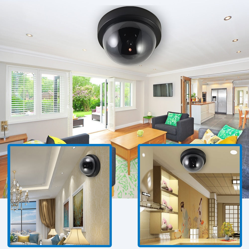 Fake Security Camera Dome Dummy CCTV with LED Light by HitMyNeed