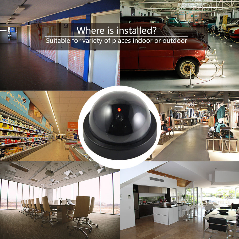 Fake Security Camera Dome Dummy CCTV with LED Light by HitMyNeed