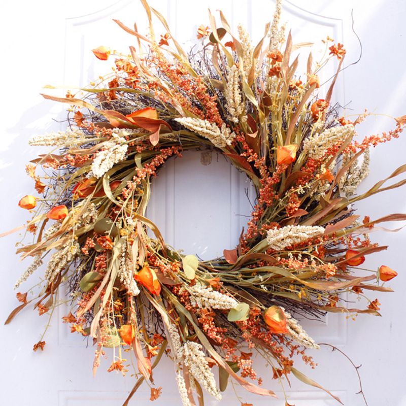 Fall Hanging Artificial Door Wreath 24 Inch by HitMyNeed
