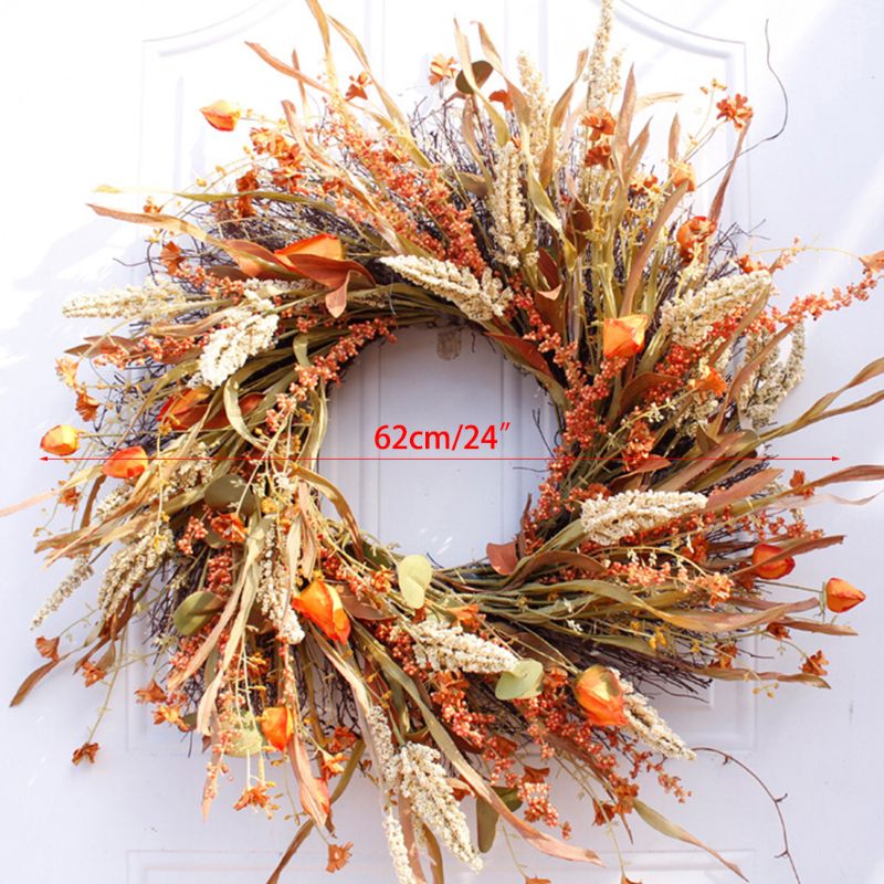 Fall Hanging Artificial Door Wreath 24 Inch by HitMyNeed