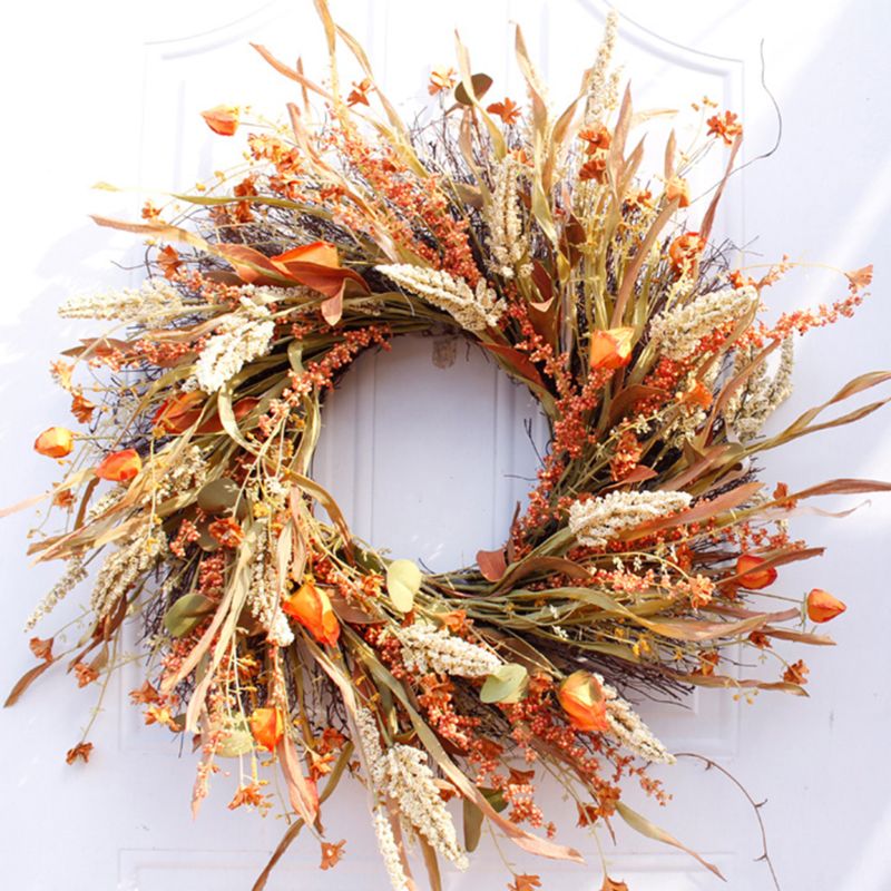 Fall Hanging Artificial Door Wreath 24 Inch by HitMyNeed