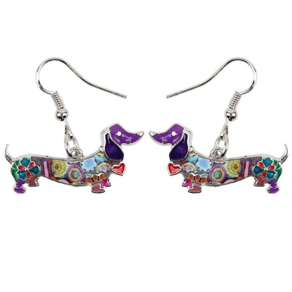 Fashion Dangle Dachshund Earrings for Dog Lovers by HitMyNeed
