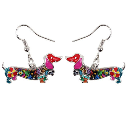 Fashion Dangle Dachshund Earrings for Dog Lovers by HitMyNeed