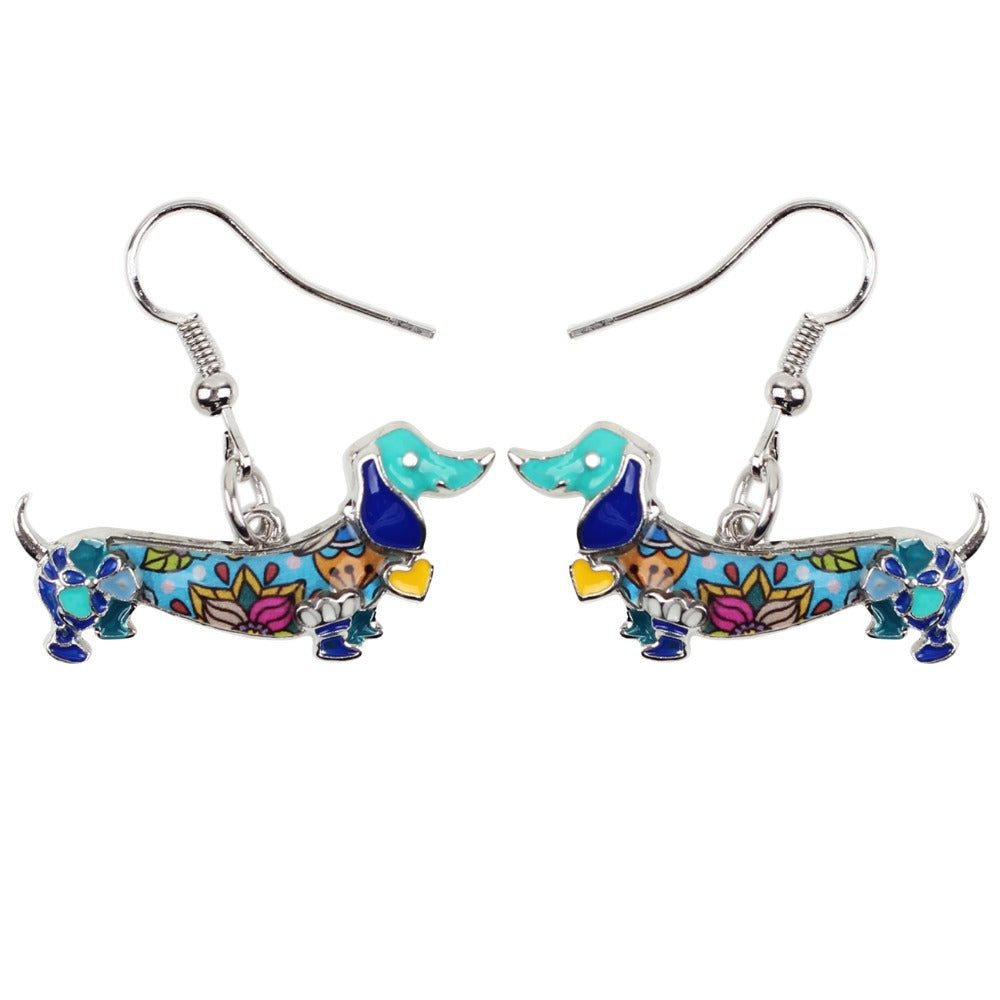 Fashion Dangle Dachshund Earrings for Dog Lovers by HitMyNeed