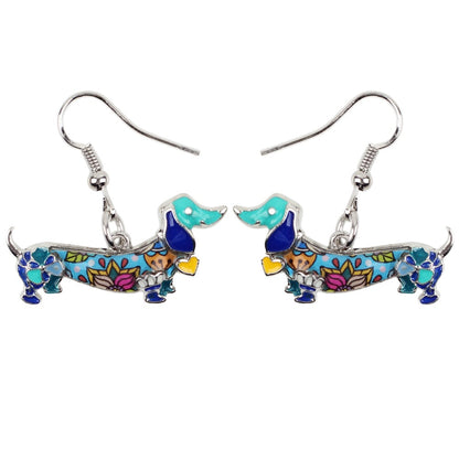 Fashion Dangle Dachshund Earrings for Dog Lovers by HitMyNeed