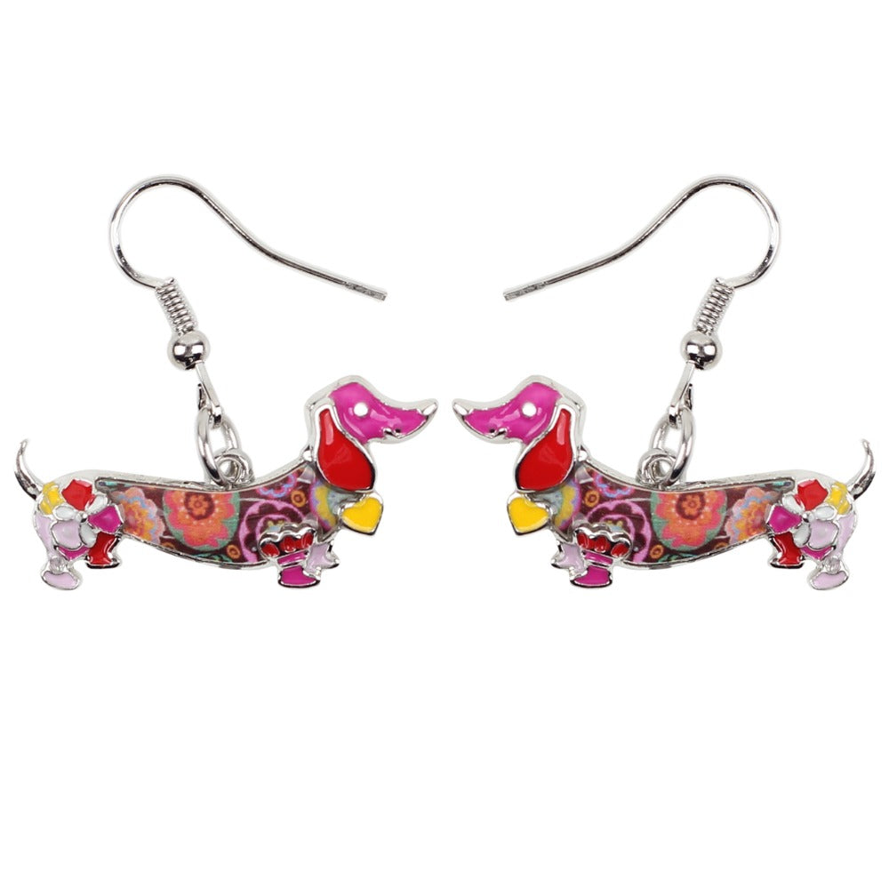 Fashion Dangle Dachshund Earrings for Dog Lovers by HitMyNeed