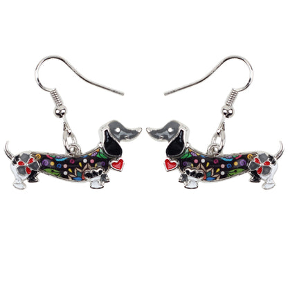 Fashion Dangle Dachshund Earrings for Dog Lovers grey by HitMyNeed