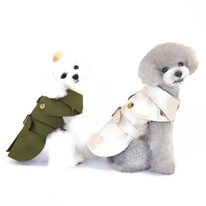 Fashion Dog Trench Coat for Autumn and Winter Walks by HitMyNeed