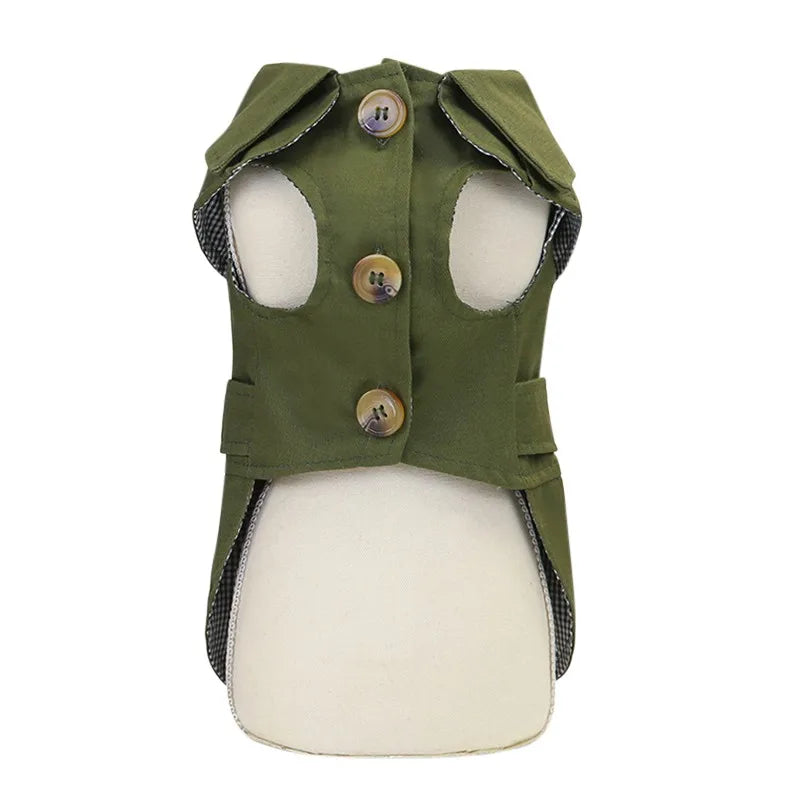 Fashion Dog Trench Coat for Autumn and Winter Walks by HitMyNeed