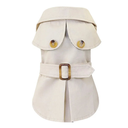 Fashion Dog Trench Coat for Autumn and Winter Walks khaki l by HitMyNeed
