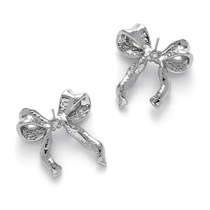 Fashion Ribbon Bow Stud Earrings for Women by HitMyNeed