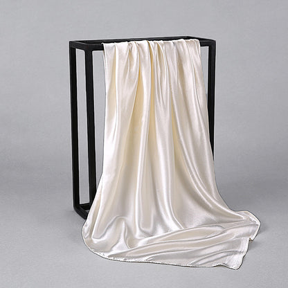 Fashion Square Satin Head Scarf 90 x 90cm beige by HitMyNeed