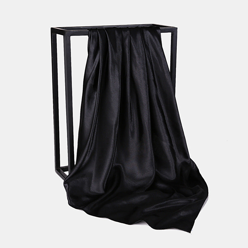 Fashion Square Satin Head Scarf 90 x 90cm black by HitMyNeed
