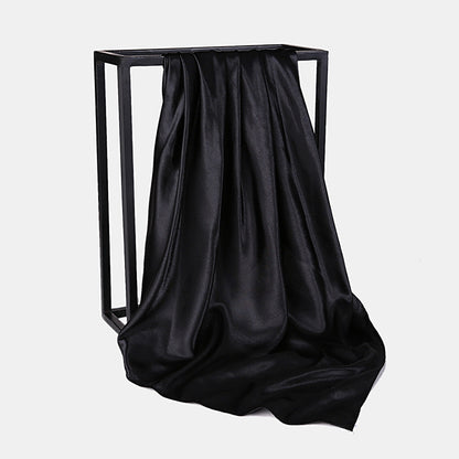 Fashion Square Satin Head Scarf 90 x 90cm black by HitMyNeed