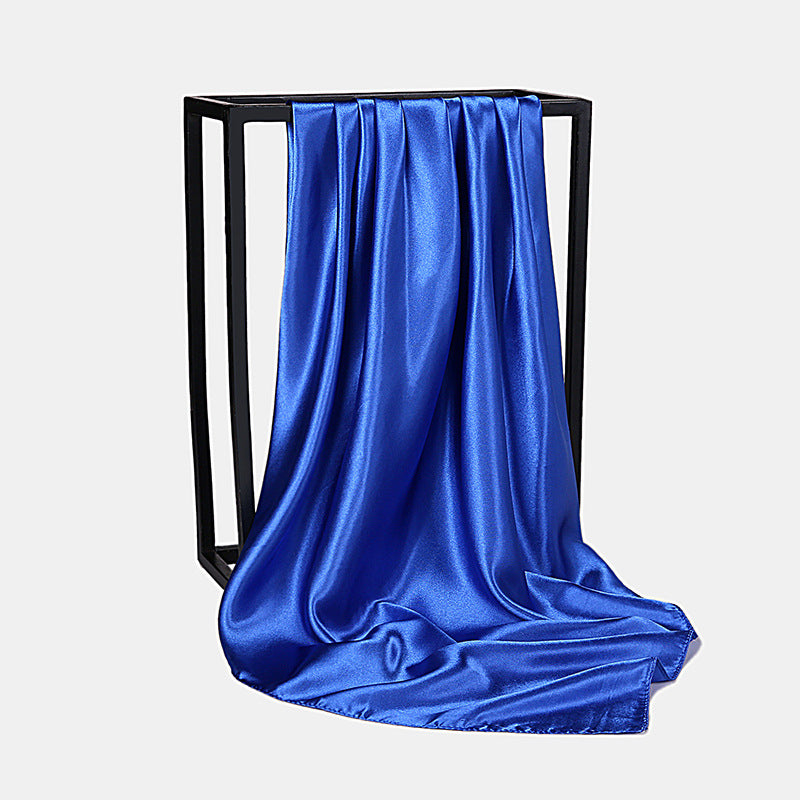 Fashion Square Satin Head Scarf 90 x 90cm blue by HitMyNeed