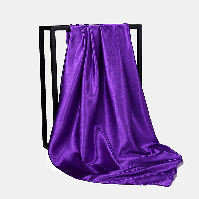 Fashion Square Satin Head Scarf 90 x 90cm bright-purple by HitMyNeed