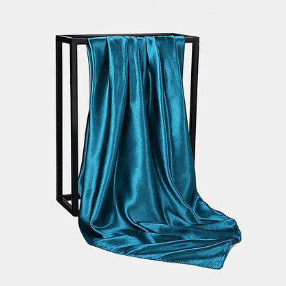 Fashion Square Satin Head Scarf 90 x 90cm dark-blue by HitMyNeed