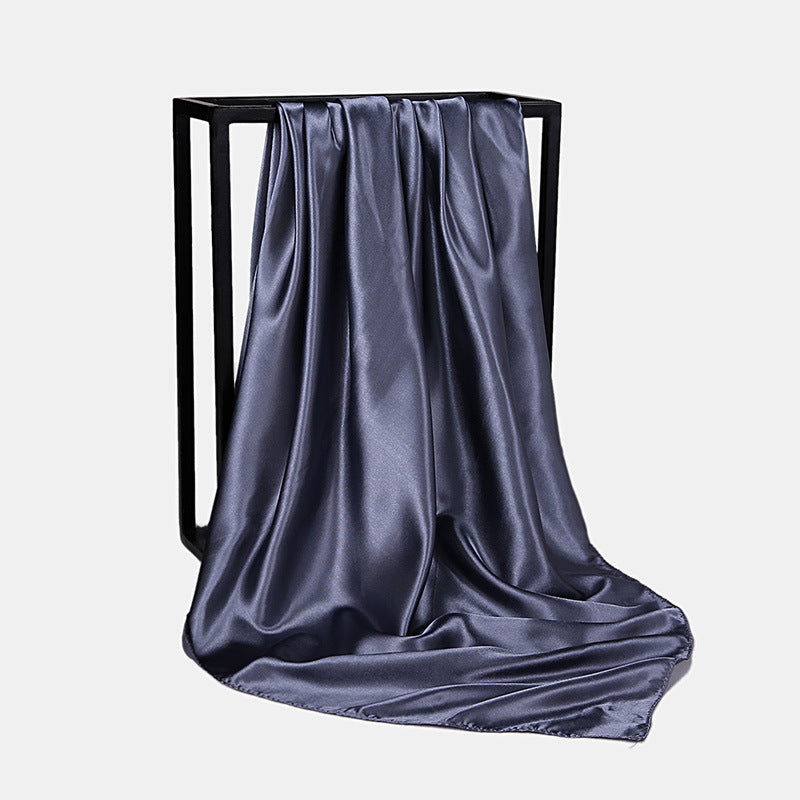 Fashion Square Satin Head Scarf 90 x 90cm dark-grey by HitMyNeed